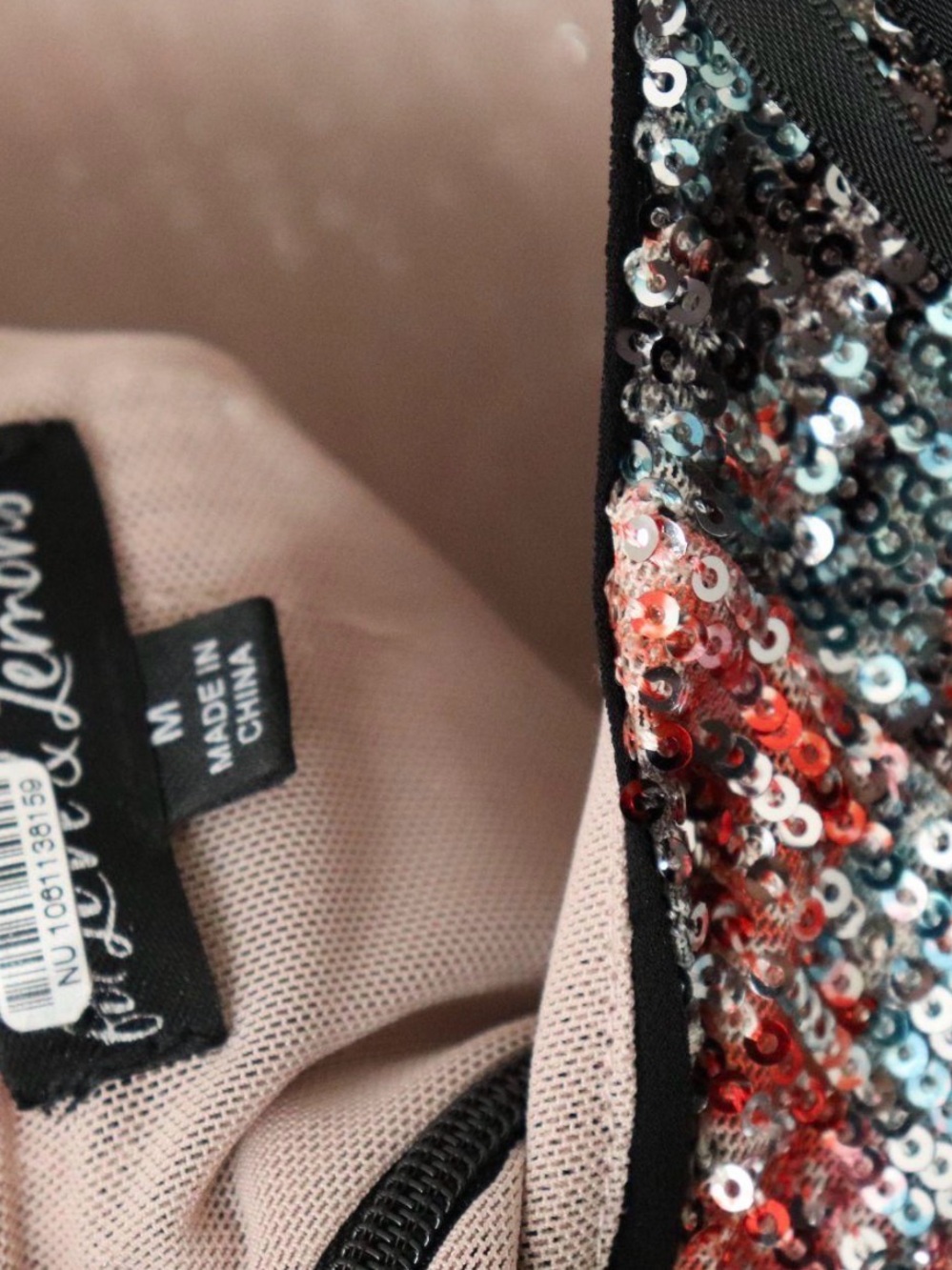 For Love & Lemons NWOT Ladonna dress sequins romantic floral feminine size M - Picture 4 of 6